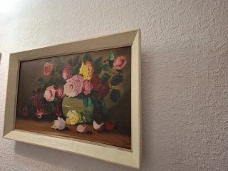 Cuadro Flores Pintado a Mano