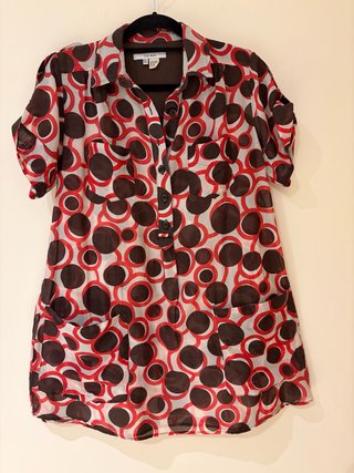 Vestido Zara Retro Estampado Círculos