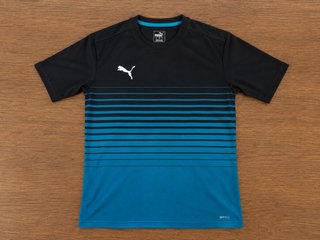 Camiseta Puma Negra y Turquesa