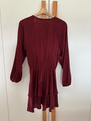 Vestido Zara satinado rojo