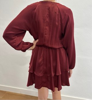 Vestido Zara satinado rojo
