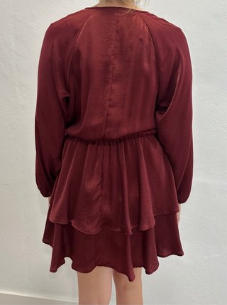Vestido Zara satinado rojo