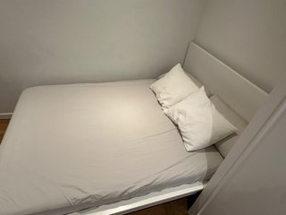 Estructura de cama color blanco MARM 140 x 200 cm