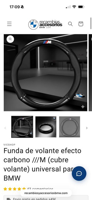 Funda Volante BMW Original Carbono