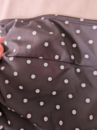 Bikini Shein lunares negro y blanco