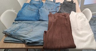 Pantalones vaqueros y de tela