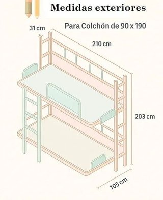 Litera Abatible Horizontal 90x190