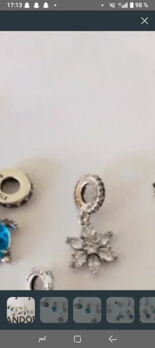 2 Charms Pandora Plata y Verde