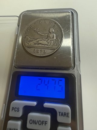 5 Pesetas 1870 Gobierno Provisional
