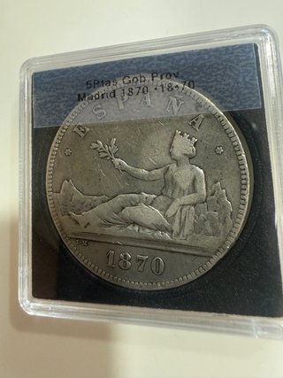 5 Pesetas 1870 Gobierno Provisional
