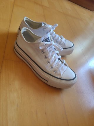 Converse plataforma blancas talla 35