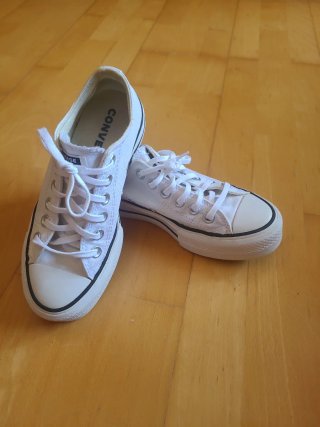 Converse plataforma blancas talla 35