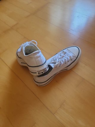 Converse plataforma blancas talla 35