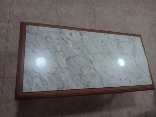 Mesa de centro mármol marrón