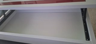 Mesa centro elevable con 4 puffs