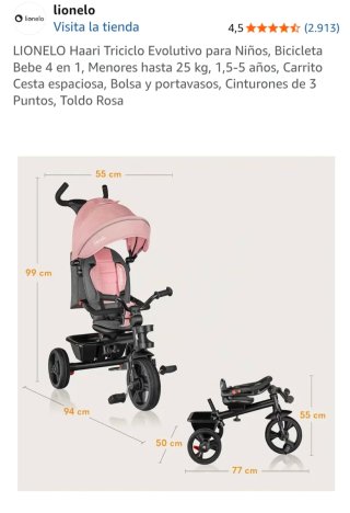 Triciclo evolutivo rosa