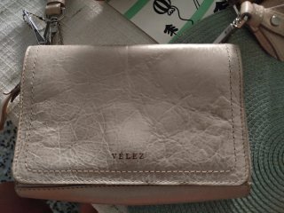 Bolso Velez Beige y Plateado