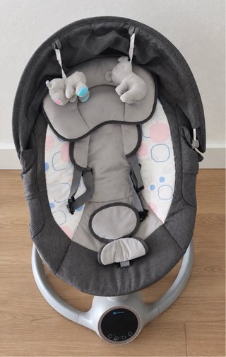 Hamaca Mecedora Eléctrica Baby Luxe Gris