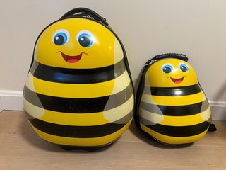 Maleta y mochila abeja para niños