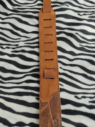 Correa patchwork 100% cuero, guitarra o bajo