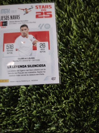 Cromo Jesús Navas Stars on 25 Panini