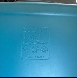 Lote 4 Sillas Koki Azul petroleo