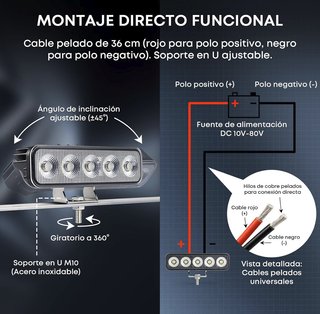 Focos LED Todoterreno/Camper (2 uds)