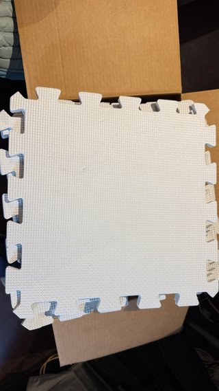 16 losetas puzzle EVA gris y blanco 32x32 cm