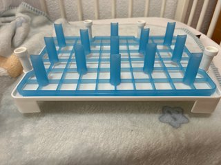 Escurridor de Biberones Azul y Blanco