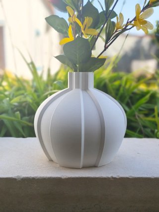 Maceta Cúpula Minimalista Blanca - Jarrón Escultór