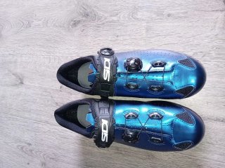 Zapatillas Ciclismo Carretera Sidi Azul con calas