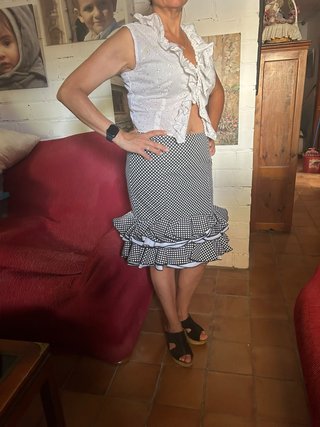 Falda flamenca volantes lunares T 38