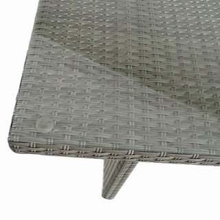 Conjunto Muebles Jardín Ratán Mesa Cristal