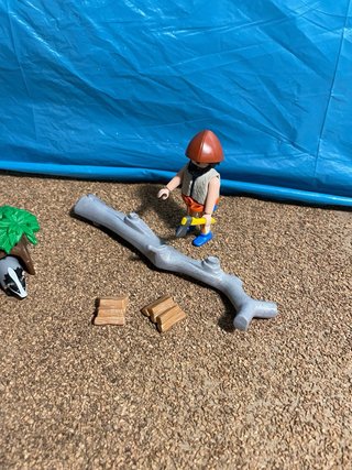 Playmobil Belén Leñador con animales