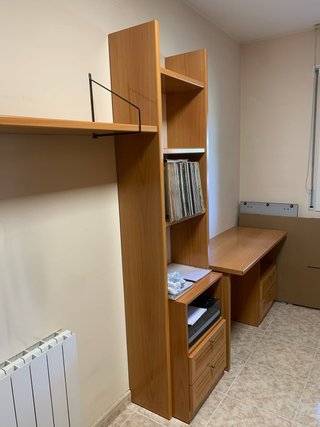 Conjunto escritorio juvenil y estanterías