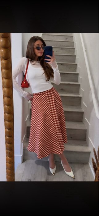 Falda Capa cuadros Zara