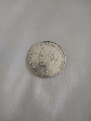 1 Peso Cubano 1953 José Martí Centenario