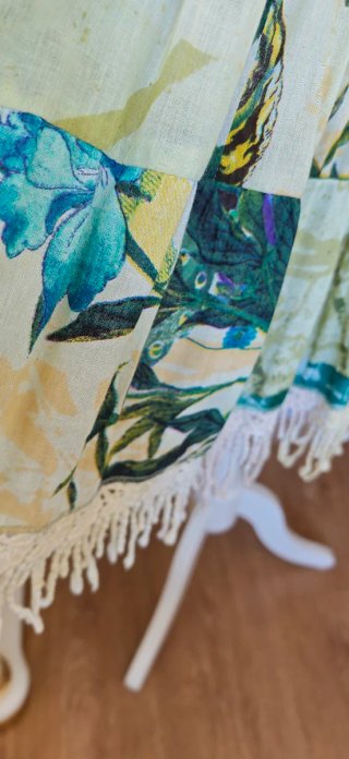 Vestido boho pedrería y flecos talla única da 46