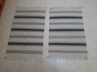 2 Alfombras IKEA Beige y Negro