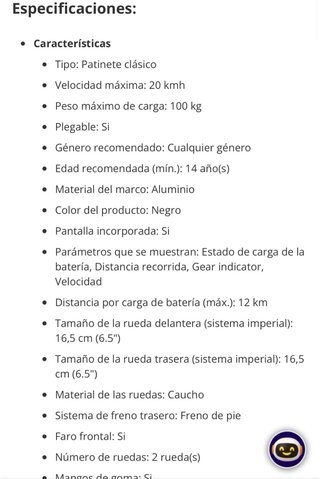 Patinete Eléctrico Denver, modelo SCO-65220