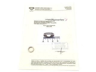 anillo oro 18k con piedra con diamante