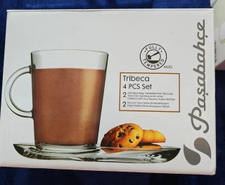Juego 2 tazas + platos cristal