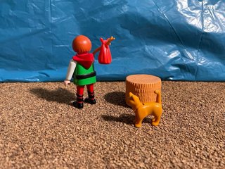 Playmobil Belén Aldeano con Gato