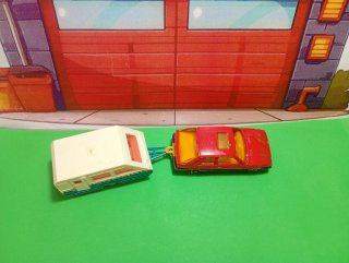 Renault 11 y remolque caravana Majorette