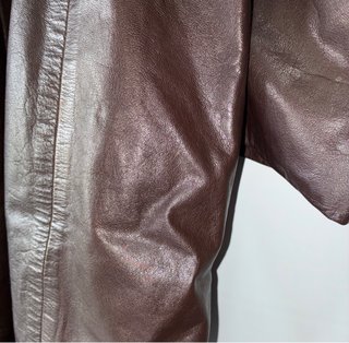 Chaqueta cuero vintage marrón oscuro