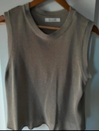 Top de punto BLVRN beige talla única
