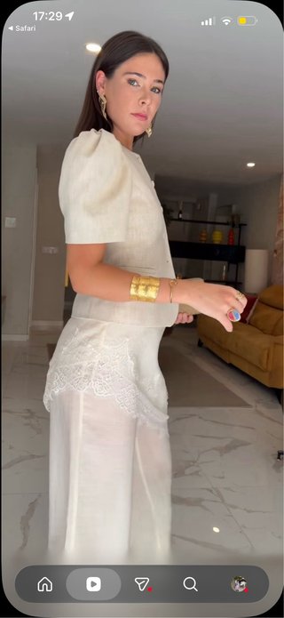 Pantalón  encaje Zara palazzo