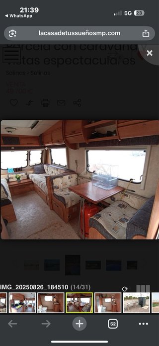 Vendo terreno en salinas alicante caravana pergola