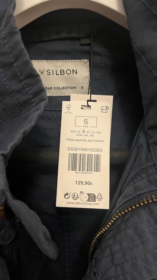 Parka Azul Marino Talla S Silbon