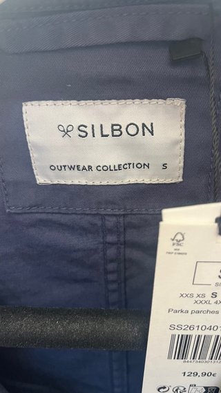 Parka Azul Marino Talla S Silbon
